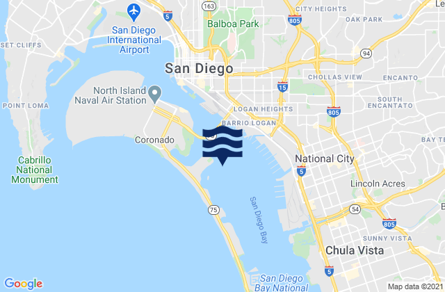 Carte des horaires des marées pour 28th St. Pier (San Diego) 0.92 nmi. SW, United States