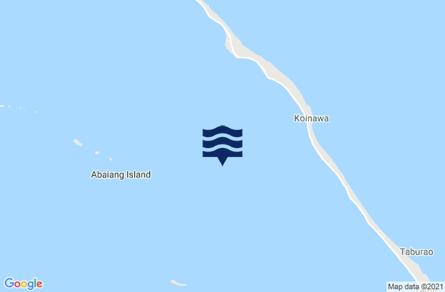 Carte des horaires des marées pour Abaiang, Kiribati