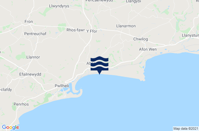 Carte des horaires des marées pour Abererch Beach, United Kingdom