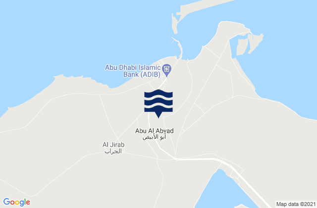 Carte des horaires des marées pour Abū al Abyaḑ, United Arab Emirates