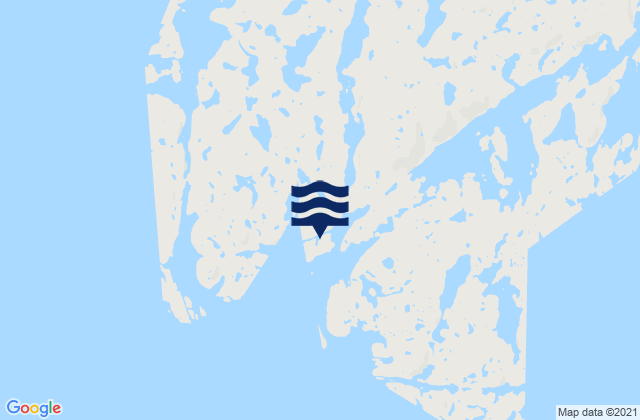 Carte des horaires des marées pour Acadia Cove, Canada