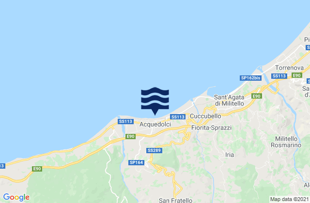 Carte des horaires des marées pour Acque Dolci, Italy