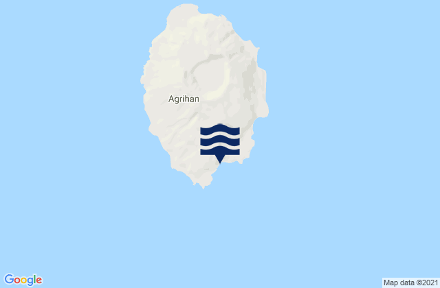 Carte des horaires des marées pour Agrihan Island, Northern Mariana Islands