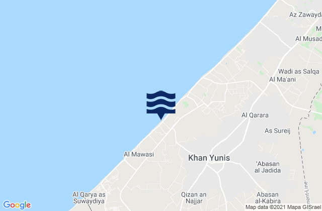 Carte des horaires des marées pour Al Fukhkhārī, Palestinian Territory
