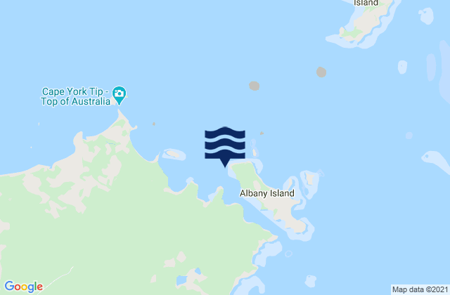 Carte des horaires des marées pour Albany Island, Australia
