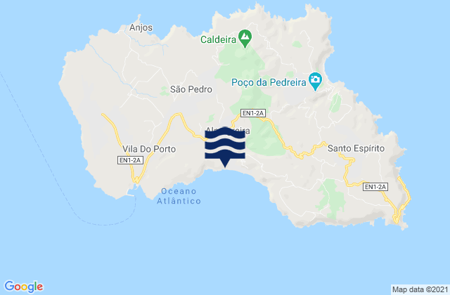 Carte des horaires des marées pour Almagreira, Portugal