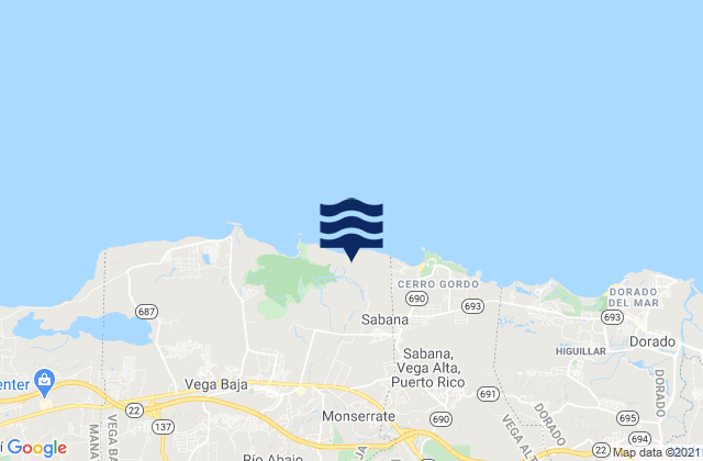 Carte des horaires des marées pour Almirante Norte Barrio, Puerto Rico
