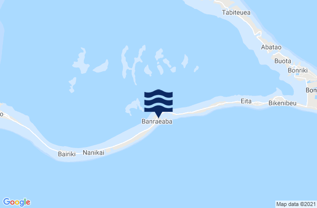 Carte des horaires des marées pour Ambo Village, Kiribati