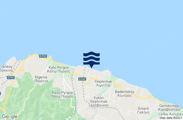 Carte des horaires des marées pour Ammadiés, Cyprus