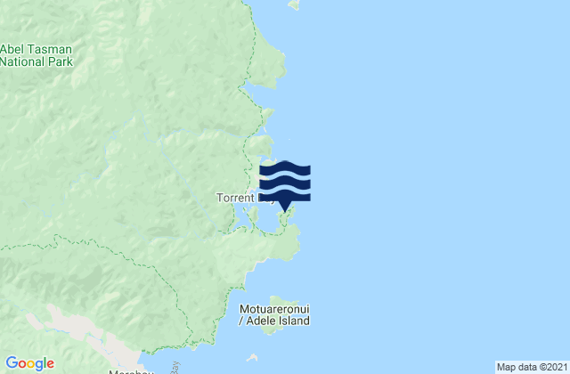 Carte des horaires des marées pour Anapai Bay Abel Tasman, New Zealand