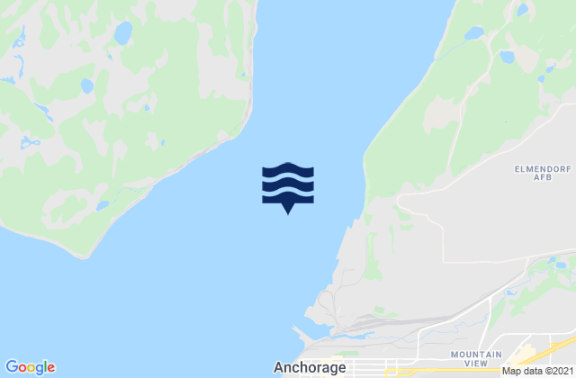 Carte des horaires des marées pour Anchorage Shipdock, United States