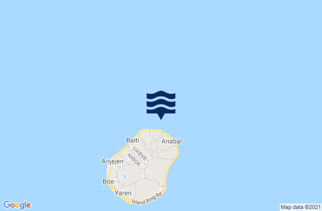Carte des horaires des marées pour Anetan District, Nauru