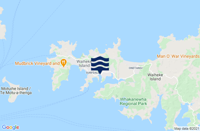 Carte des horaires des marées pour Anzac Bay, New Zealand