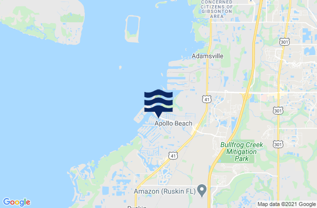 Carte des horaires des marées pour Apollo Beach, United States