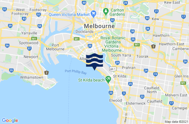 Carte des horaires des marées pour Archies, Australia