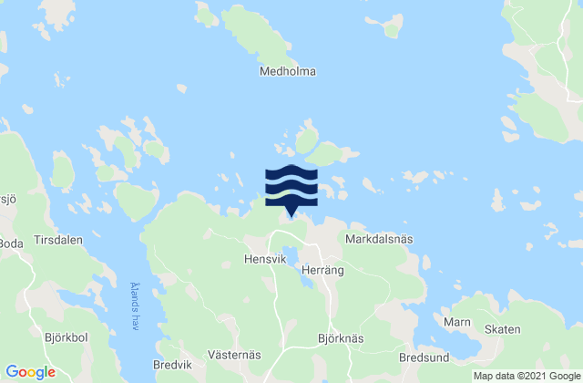 Carte des horaires des marées pour Arnö, Sweden