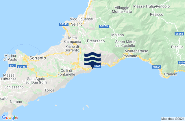 Carte des horaires des marées pour Arola-Preazzano, Italy