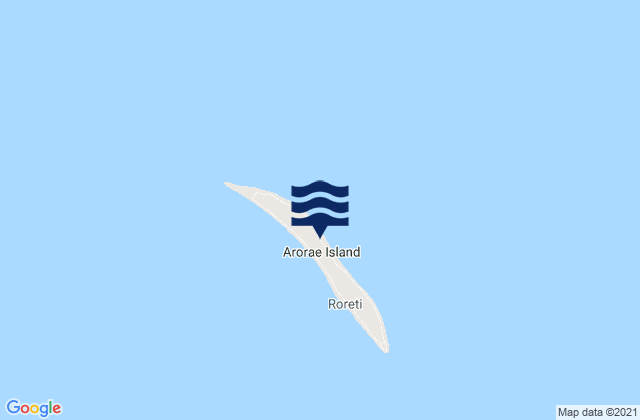 Carte des horaires des marées pour Arorae, Kiribati