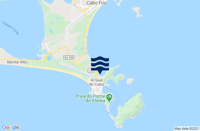 Carte des horaires des marées pour Arraial do Cabo, Brazil