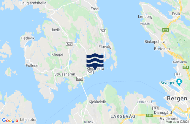 Carte des horaires des marées pour Askøy, Norway