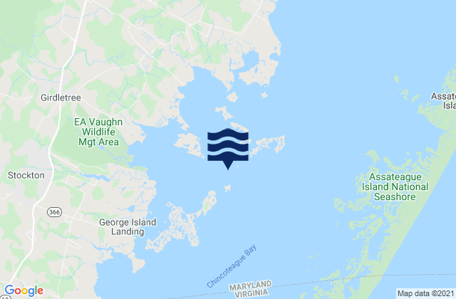 Carte des horaires des marées pour Assacorkin Island, United States