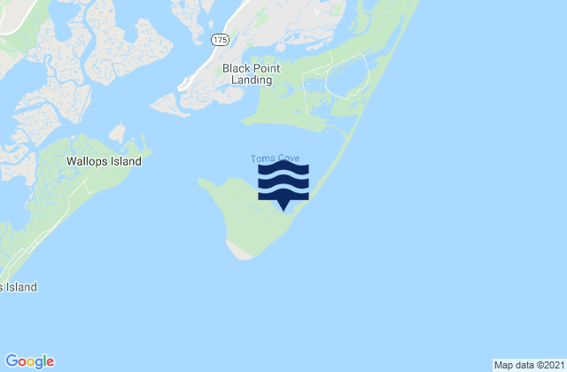 Carte des horaires des marées pour Assateague Beach (Toms Cove), United States