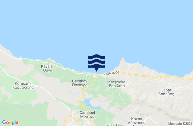 Carte des horaires des marées pour Asómatos, Cyprus