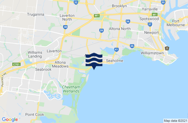 Carte des horaires des marées pour Aussie pipe, Australia