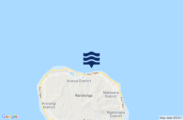 Carte des horaires des marées pour Avarua, French Polynesia