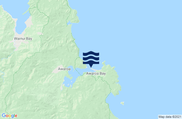 Carte des horaires des marées pour Awaroa Bay Abel Tasman, New Zealand