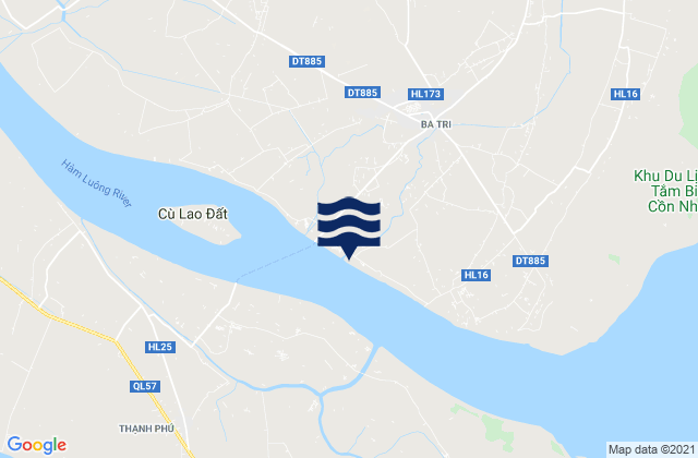 Carte des horaires des marées pour Ba Tri, Vietnam
