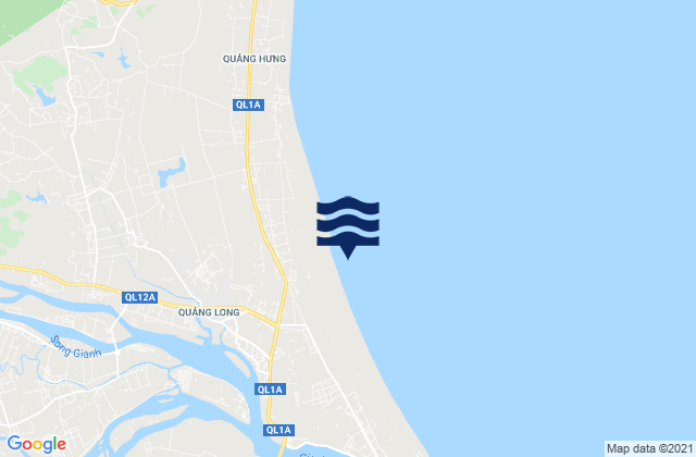 Carte des horaires des marées pour Ba Đồn, Vietnam