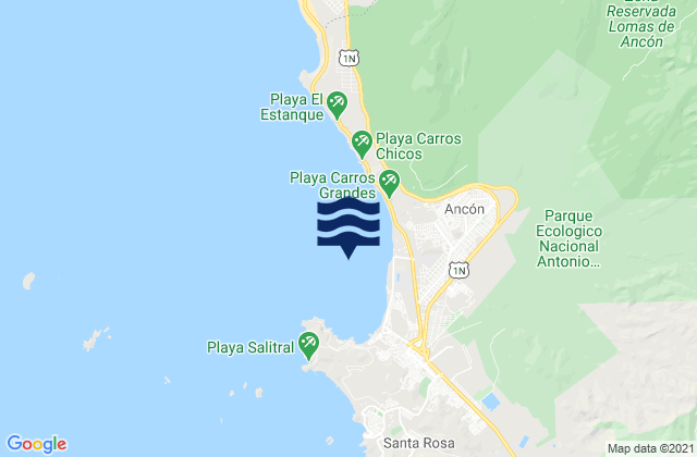 Carte des horaires des marées pour Bahia De Ancon, Peru