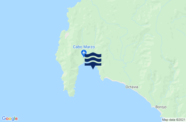 Carte des horaires des marées pour Bahia Octavia, Colombia