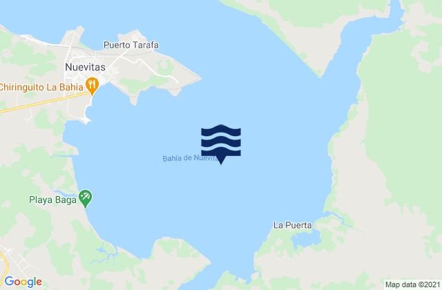 Carte des horaires des marées pour Bahía de Nuevitas, Cuba