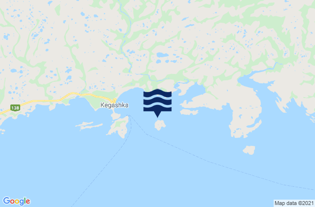 Carte des horaires des marées pour Baie de Kegaska, Canada