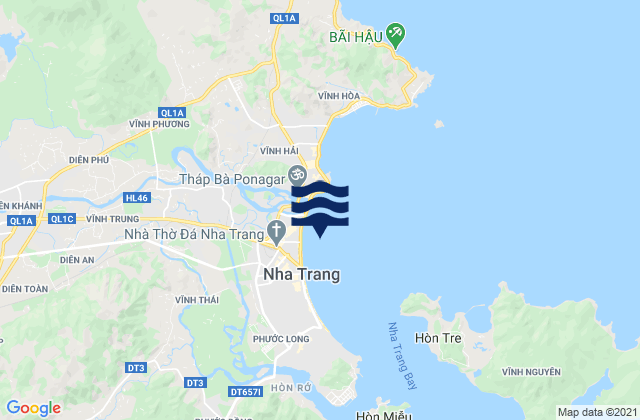 Carte des horaires des marées pour Baie de Nha Trang, Vietnam