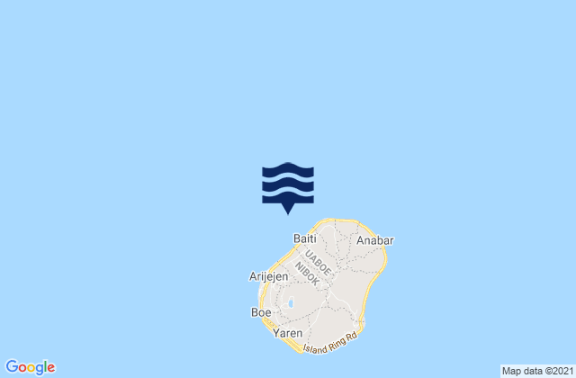 Carte des horaires des marées pour Baiti District, Nauru