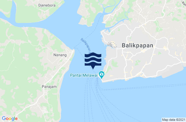 Carte des horaires des marées pour Balik Papan, Indonesia