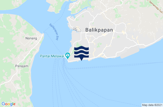Carte des horaires des marées pour Balikpapan, Indonesia