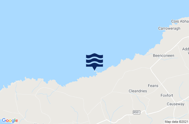 Carte des horaires des marées pour Ballingarry Island, Ireland