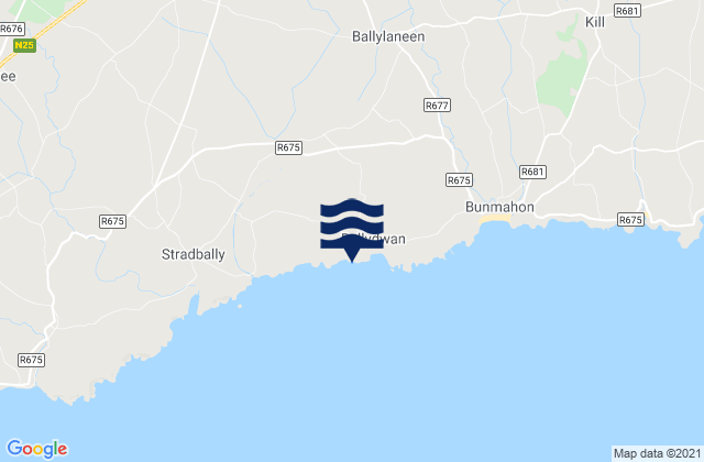 Carte des horaires des marées pour Ballydowane Bay, Ireland