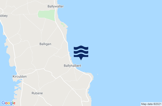 Carte des horaires des marées pour Ballyhalbert Bay, United Kingdom