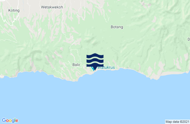 Carte des horaires des marées pour Baluk, Indonesia