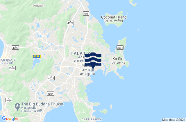 Carte des horaires des marées pour Ban Talat Nua, Thailand
