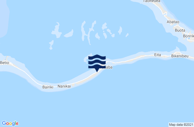 Carte des horaires des marées pour Banraeaba Village, Kiribati