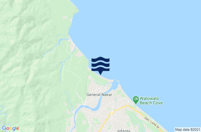 Carte des horaires des marées pour Banugao, Philippines