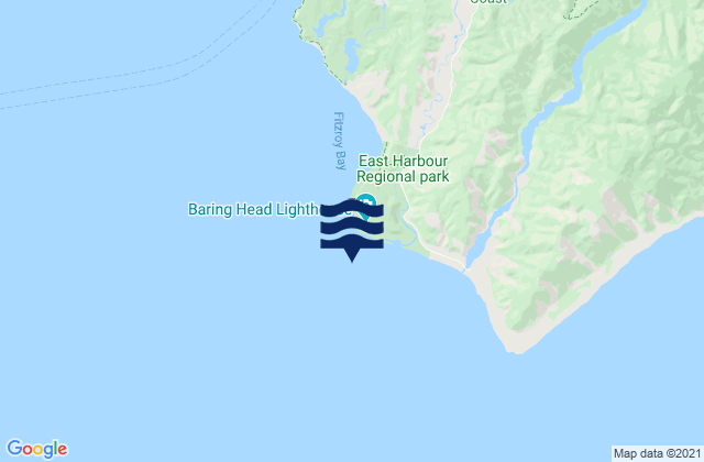 Carte des horaires des marées pour Baring Head, New Zealand
