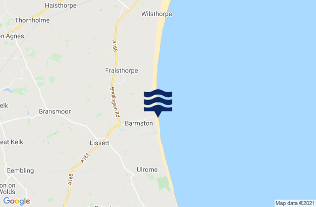 Carte des horaires des marées pour Barmston Beach, United Kingdom
