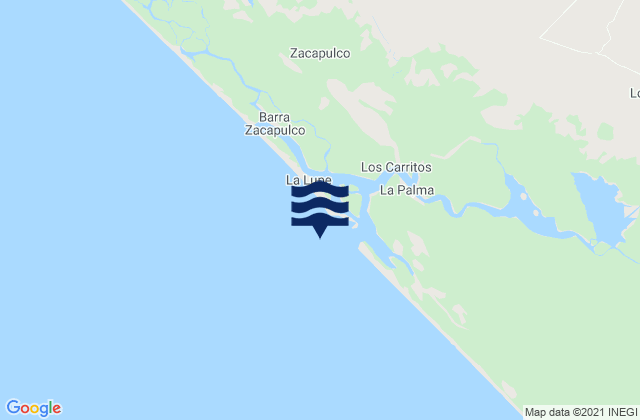 Carte des horaires des marées pour Barra Zacapulco, Mexico